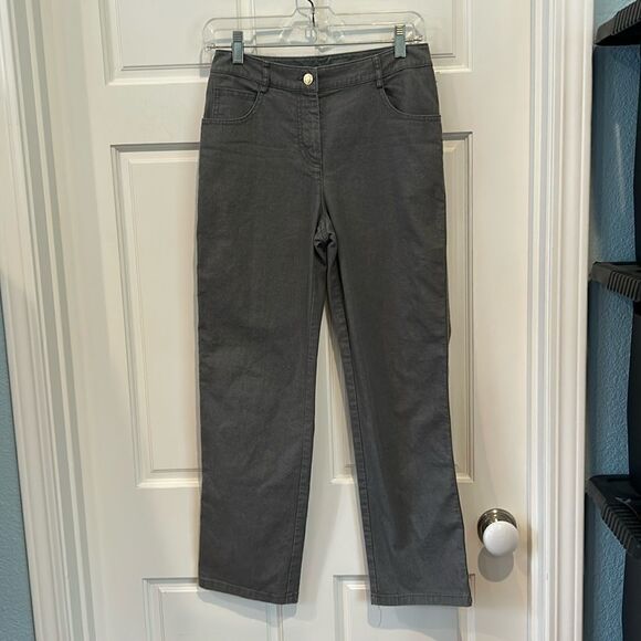 St.John gray, five package jeans, straight leg size 2 - Picture 11 of 11